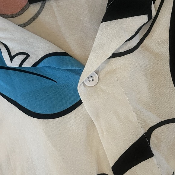 Disney Short Sleeve Shirt Mickey Mouse Mens XL All Over Print Rayon Button Down - Picture 5 of 6